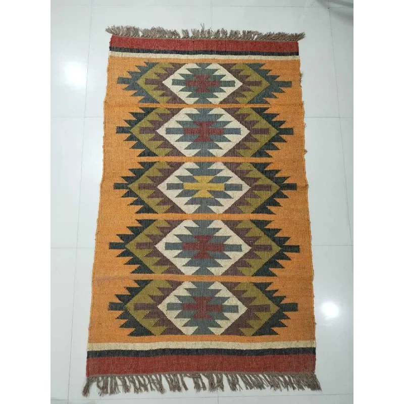 

Wool Jute Traditional Kilim RugIndian Vintage Runner Rug Turkish Kilim Rugs