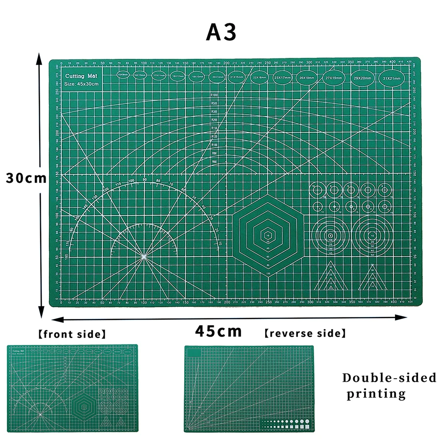 Imagem -06 - Pvc Duplo Side Corte Mat Corte Pad para Artesanato Cortador de Cartão Tabela Faça Você Mesmo Faca Gravura Leather Board 123 a3