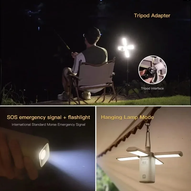 Klarus CL2 LED Flashlight Camping Lights Portable Lantern Flashlight 10000mAh Powerbank for Self Defense Camping Lantern