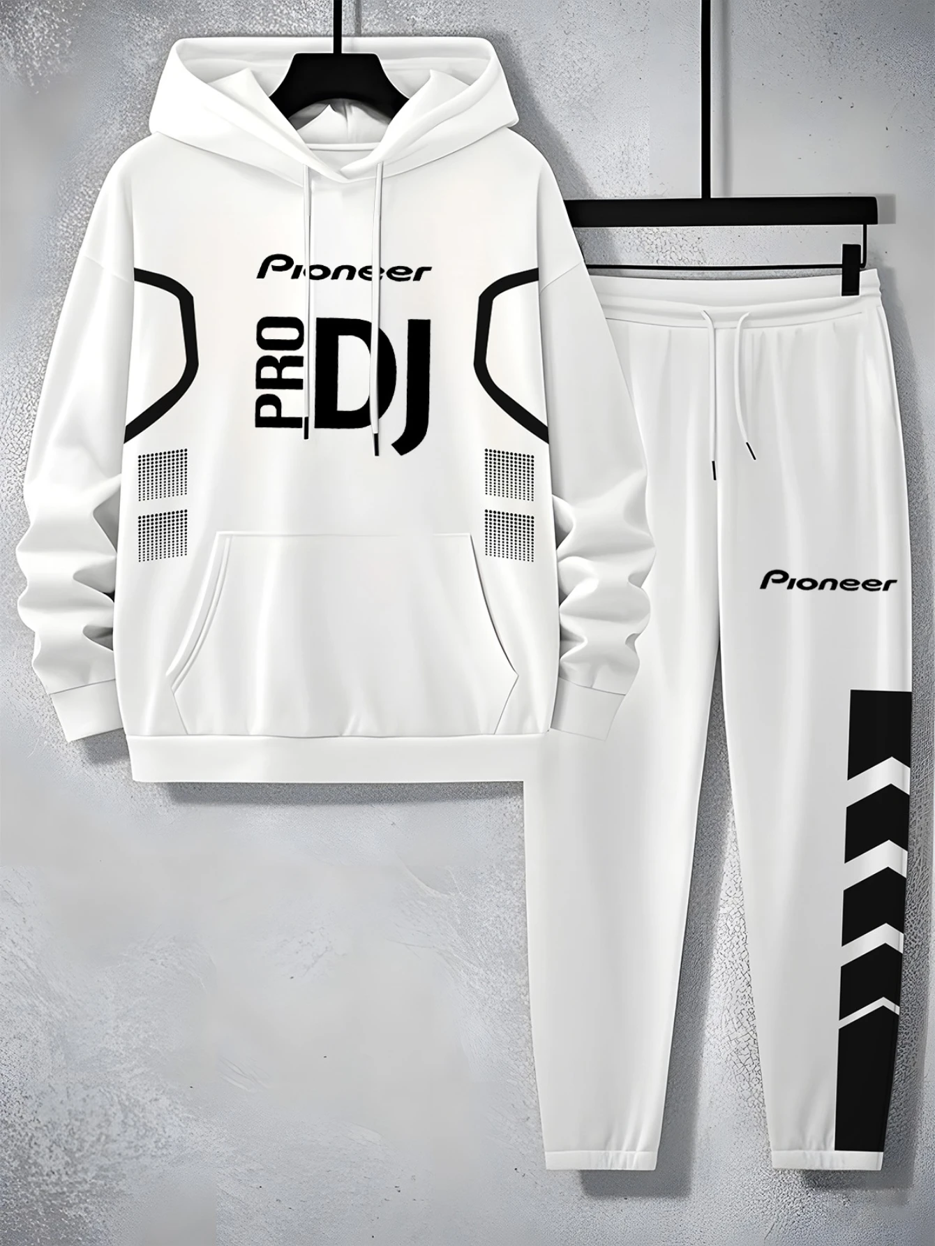 2026 خريف/شتاء جديد الرجال هوديي مجموعة Y2K موضة ملابس رياضية مجموعة الدافئة هوديي + السراويل 2 قطعة مجموعة فضفاضة غير رسمية #2