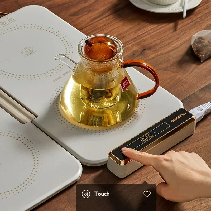 دايو-لوح تدفئة طعام قابل للطي متعدد الوظائف ، لوح عزل الأطباق ، تحكم باللمس ، حافظ على الطعام دافئًا ، V ، 63x46cm