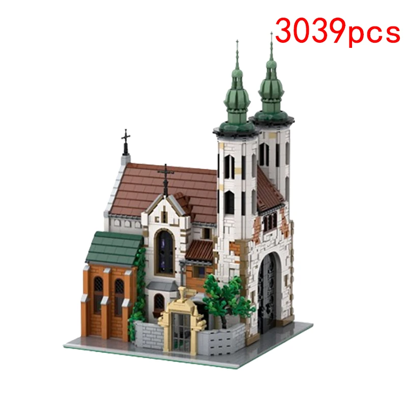 Spot MOC-124447 Church Building 1174pcs Small Particle Assembling Building Blocks 71657 Model 1440pcs Playset Gift