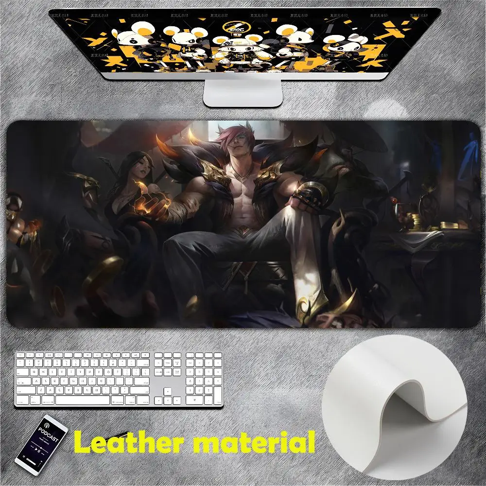 Mouse Pad Large Gaming Pad XXL Desk Mat Non Slip Double Sided PU Game Mouse Computer Leather Keyboard MatSett Shaco Shen Mouse P