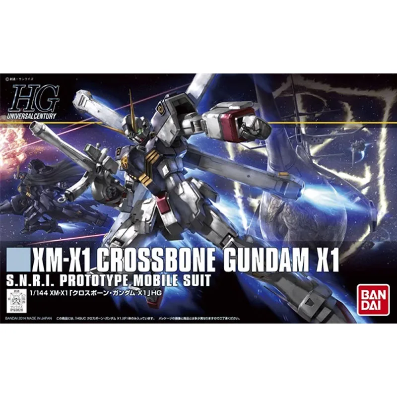 

Bandai Original HG HGUC 1/144 Аниме XM-X1 CROSSBONE GUNDAM X1 Сборка Модель комплект Фигурки Игрушки Для Детей Коллекционный Подарок