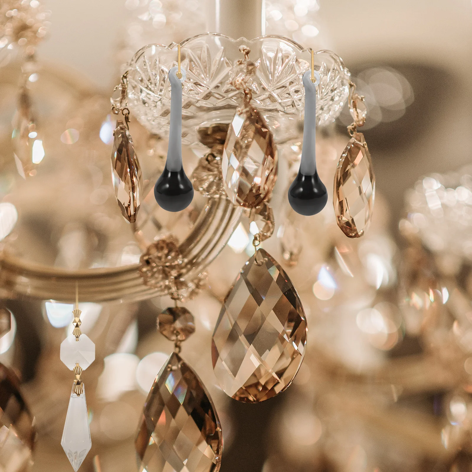 

10Pcs Crystal Pendants Prisms Hanging Crystals Decoration for Chandeliers Lights Wedding Birthday New Year Ornament