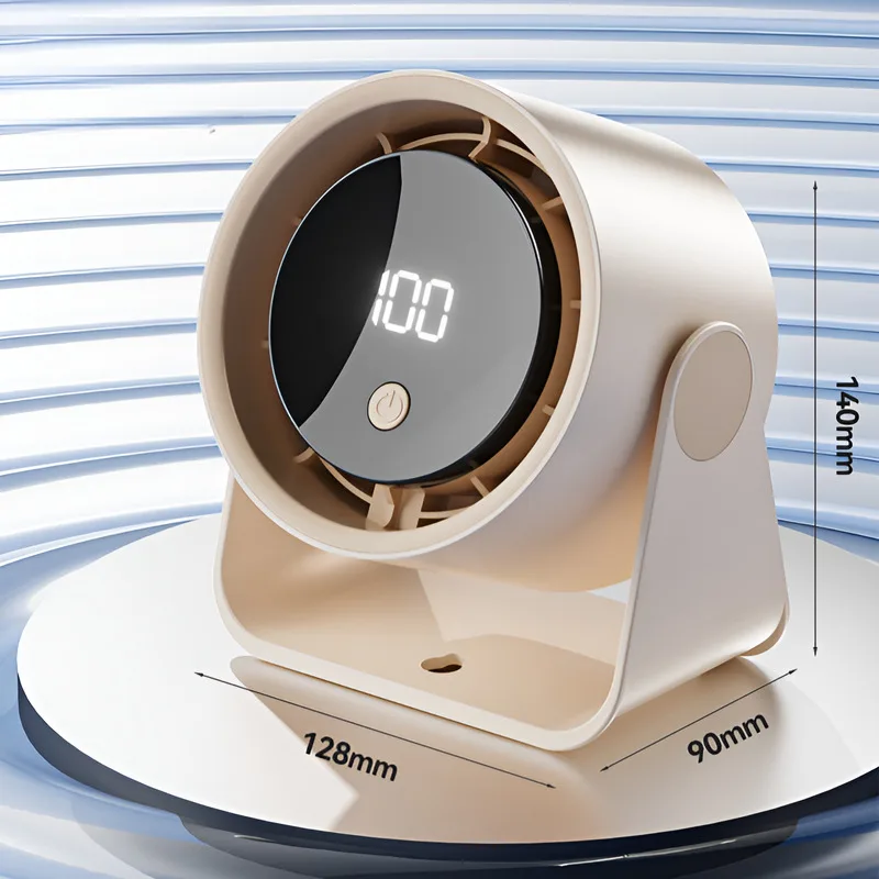 مروحة سطح المكتب المنزلية الصغيرة القابلة لإعادة الشحن، مروحة توزيع رقمية كتم الصوت، مكتب سكن الطلاب، مروحة كهربائية رائعة، مبرد صيفي