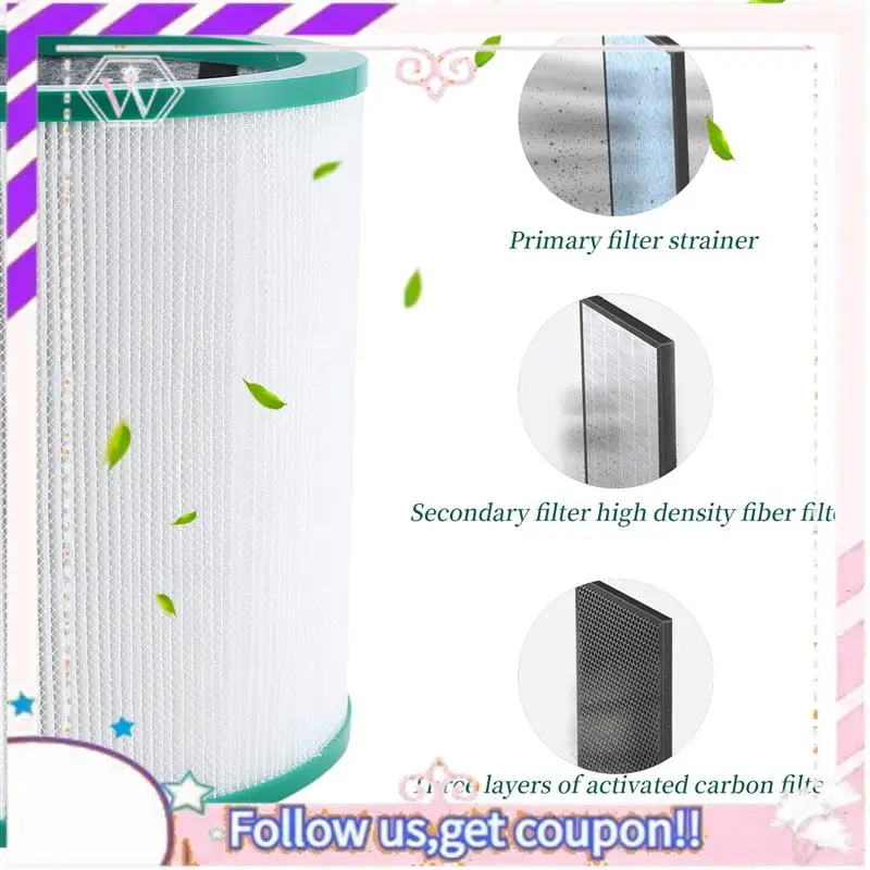 Прочные 1 шт. TP00/TP03/TP02/AM11 фильтрующие элементы, подходящие для экрана без вентилятора Leaf для очистителя воздуха Dyson