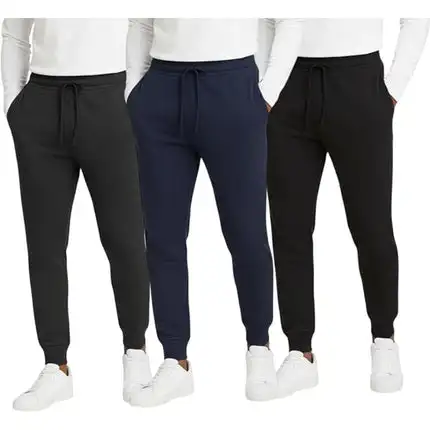 

Mens 3 Pack Ultra Soft Basic Fleece Jogger