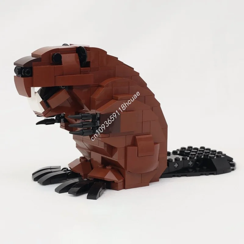 

329 шт. MOC механическая модель бобра, строительные блоки, креативная идея, игрушки, образовательный кирпич, Рождественский подарок для детей
