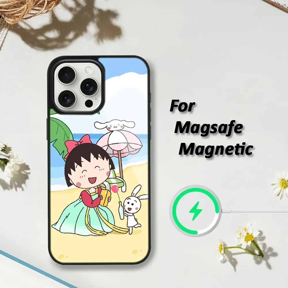 C-Chibi M-Maruko-chan   Phone Case For iPhone 15,14,13,12,11 Pro Max Plus Cases Wireless Charging