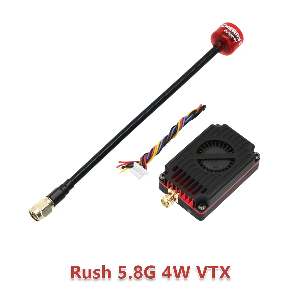 Rush 5.8G 4W 48CH VTX FPV VTX Image Transmission Adjustable 25mW 200mW 1600mW 4000mW With Antenna VTX For FPV Drone