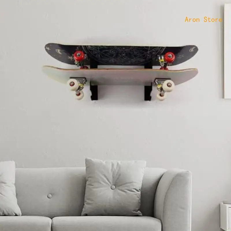 Skateboard Wall Shelf Double Skateboard Display Stand Horizontal Storage Organize Wall Hanger Your Skateboards with Ease