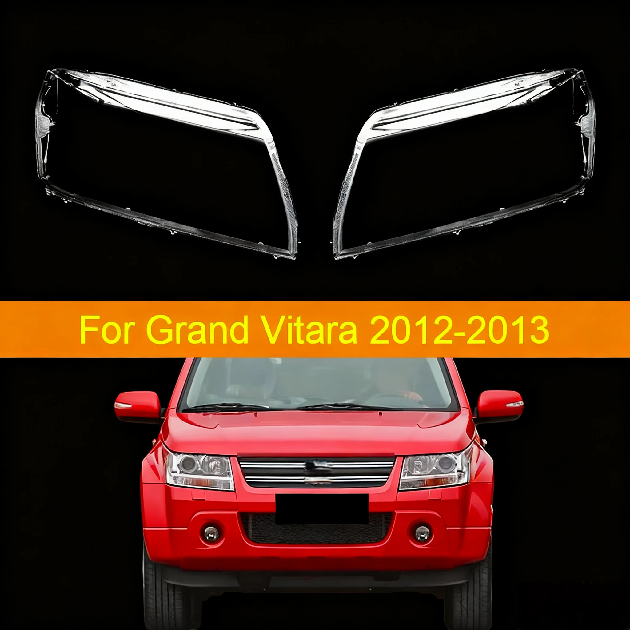 

For Suzuki Grand Vitara 2007-2015Headlamp Cover Car Headlight Lens Glass Replacement Front Headlights Auto Shell