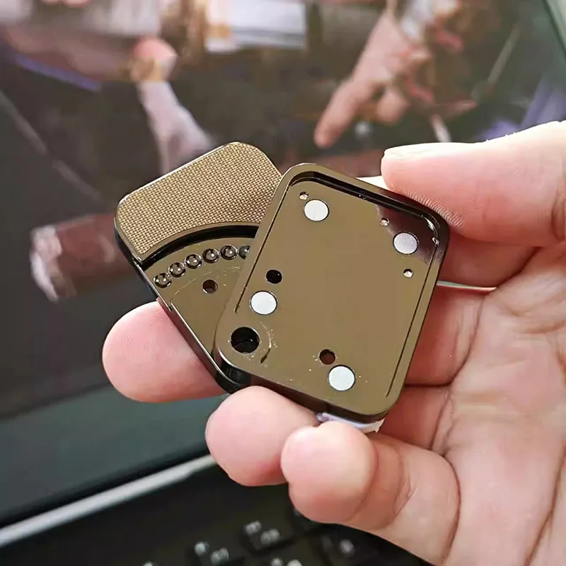 3D Dragon Embossed EDC Fidget Slide Metal Stress Relieving Fingertip Toy Fun Side Push Tactile Slide ADHD Toy Cool Small Gift