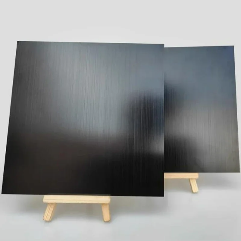 0.5/0.8/1.0/1.5/2.0mm Black Brushed Anodized Aluminum Plate Aluminum Alloy Flat Plate 100x100mm 200x200mm 200x300mm 300x300mm