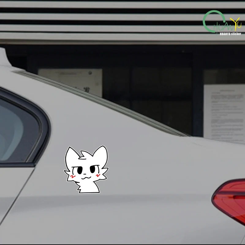 Blushing Cat  Stickers for Bumper Home Living Room Room Decor  Car Cute Funny Luggage Cartoon Kid Laptop Wall Water Bottles