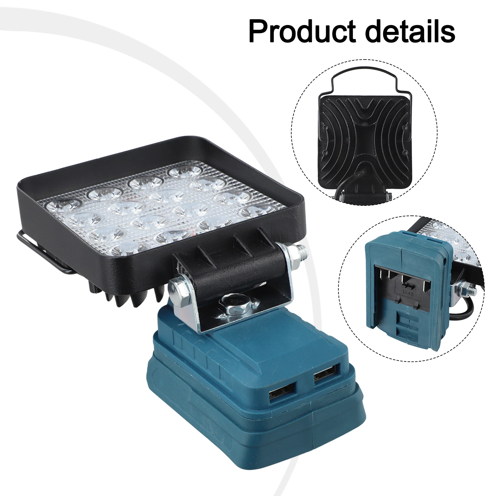 Environmentally Friendly Work Light Lighting Power Bank as Picture Electric Torch ABS Material Adjustable Lamp Head