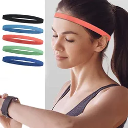 Candy Color Sport Headband Women Men Anti-slip Yoga Fitness Sweatband Elastic Rubber Band Girl Football Running Hair Accessories