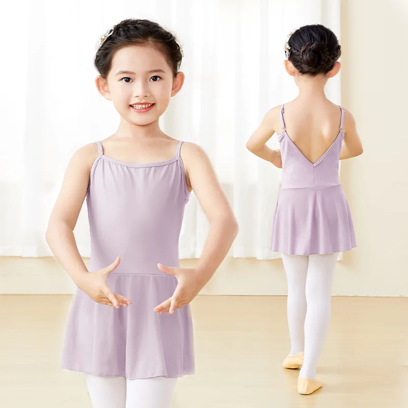 Kids ballet Costumes girl suspender ballet bodysuit ballet practice clothing gymnastics Leotard ballet dress Performance outfits