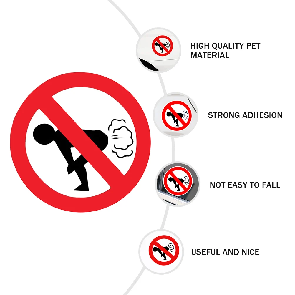 

5pcs No Humorous Warning Sign Strong Adhesion Warning Sticker Car Body Car Stickers Decal Door Window Sticker Auto