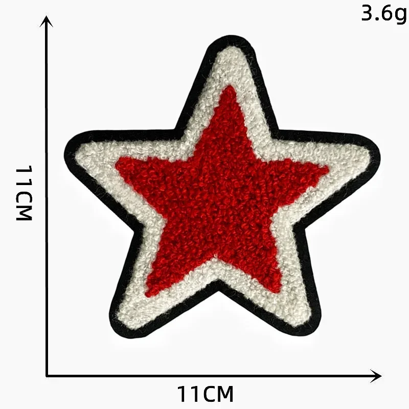 Towel Embroidery Personality Star Stitch Patches for Clothing Badges Patch for Clothes Applique DIY Apparel Sewing Supplies Arts