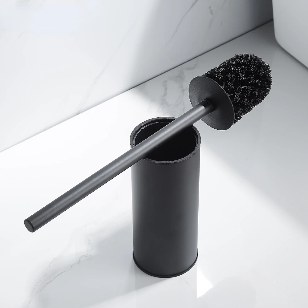 Bathroom Toilet Brush Holder Set Black Square Clean Tool Durable Vertical Toilet Brush Bathroom Cleaning Accessories