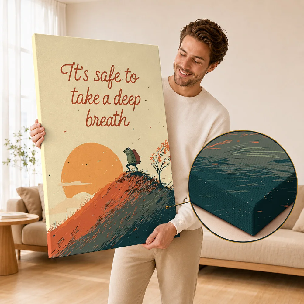 Sunset Canvas Painting Poster Personalized Photo Modern Tranquil Design Wall Art For Apartment Entryway Ideal As Traveler Gift