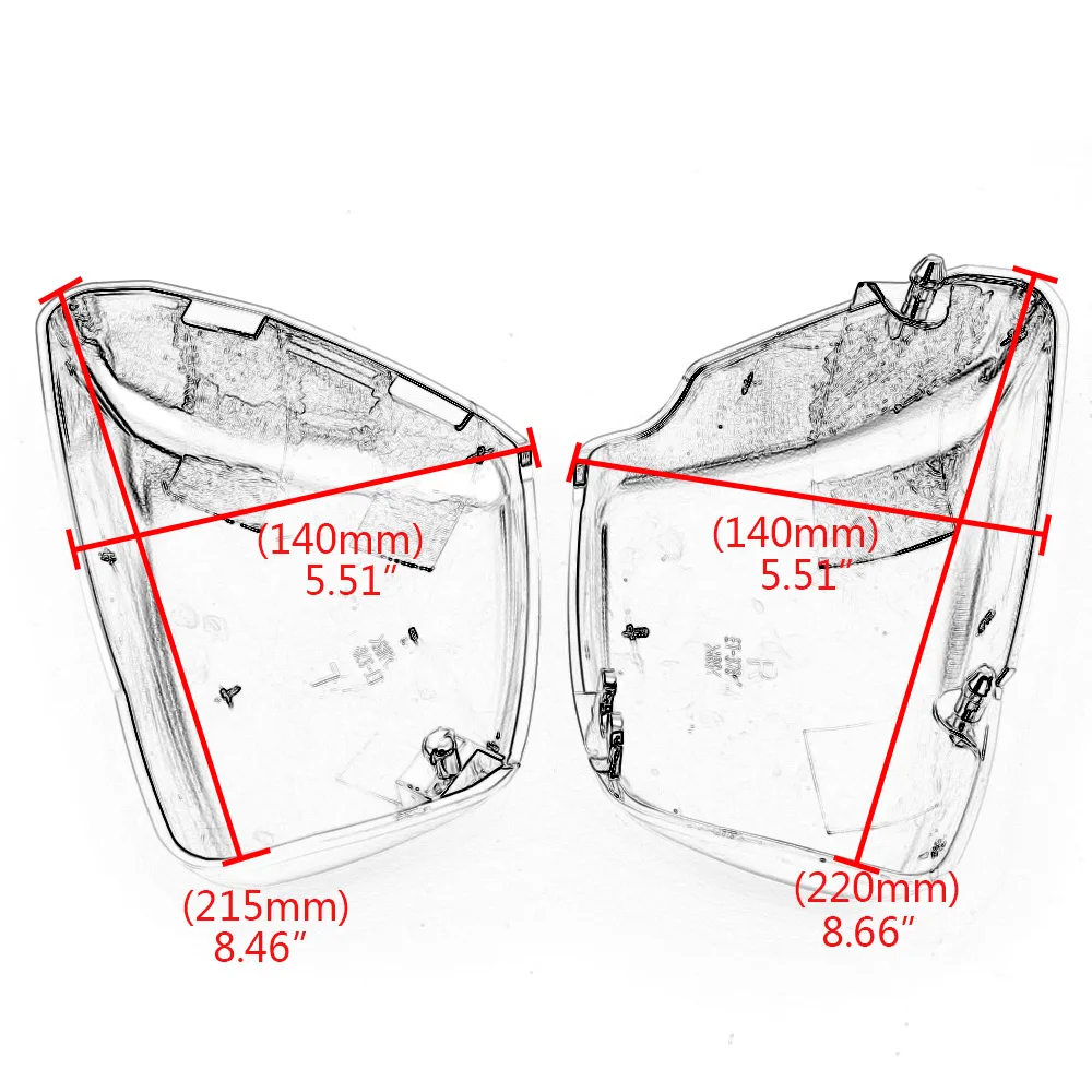 Motorcycle Battery Side Fairing Cover ABS Plastic Guard Protector Covers Chrome Black For Yamaha XV700 750 1000 1100 Virago