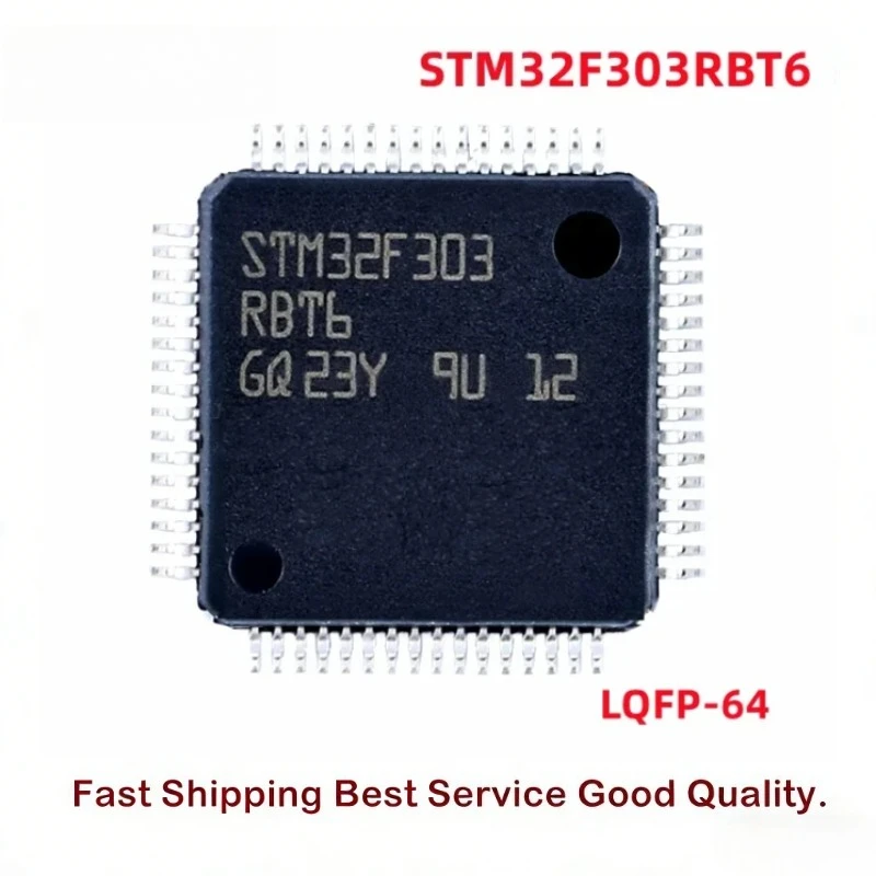 5Pcs/Lot  Brand new  Original  STM32F303RBT6 LQFP-64 Cortex-M4 32-bit Microcontroller MCU 72MHz 128KB  32F303RBT6 IC Chip