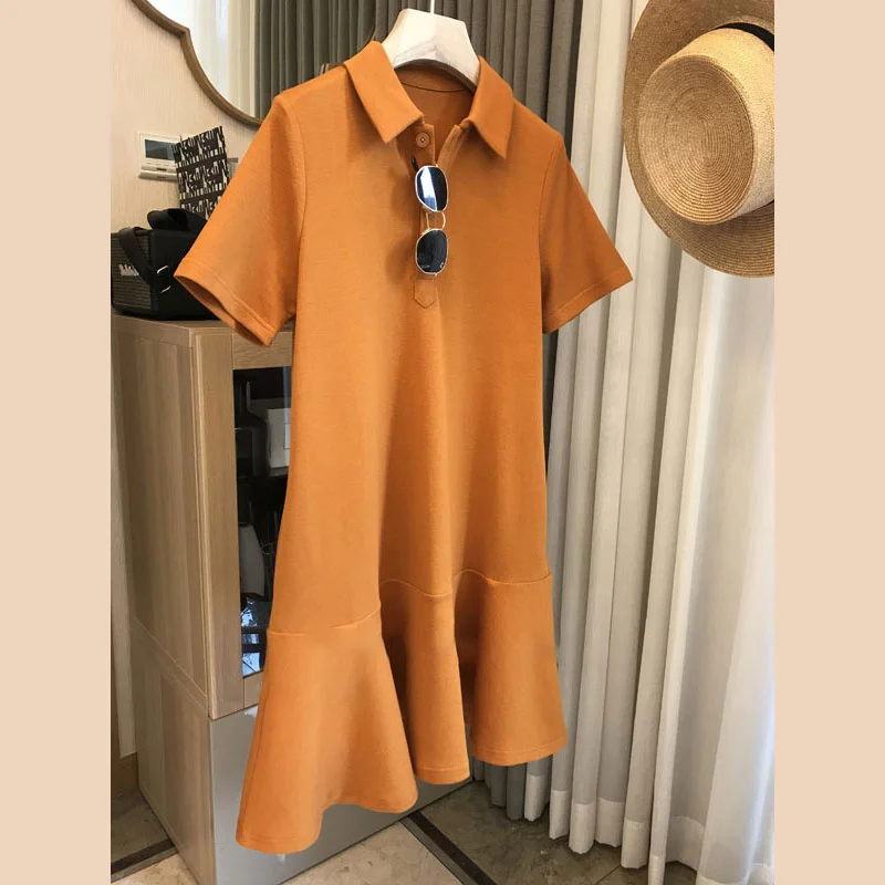 Early Spring 2023 New Women's Fashion chic design polo skirt French niche casual T-shirt dress Summer