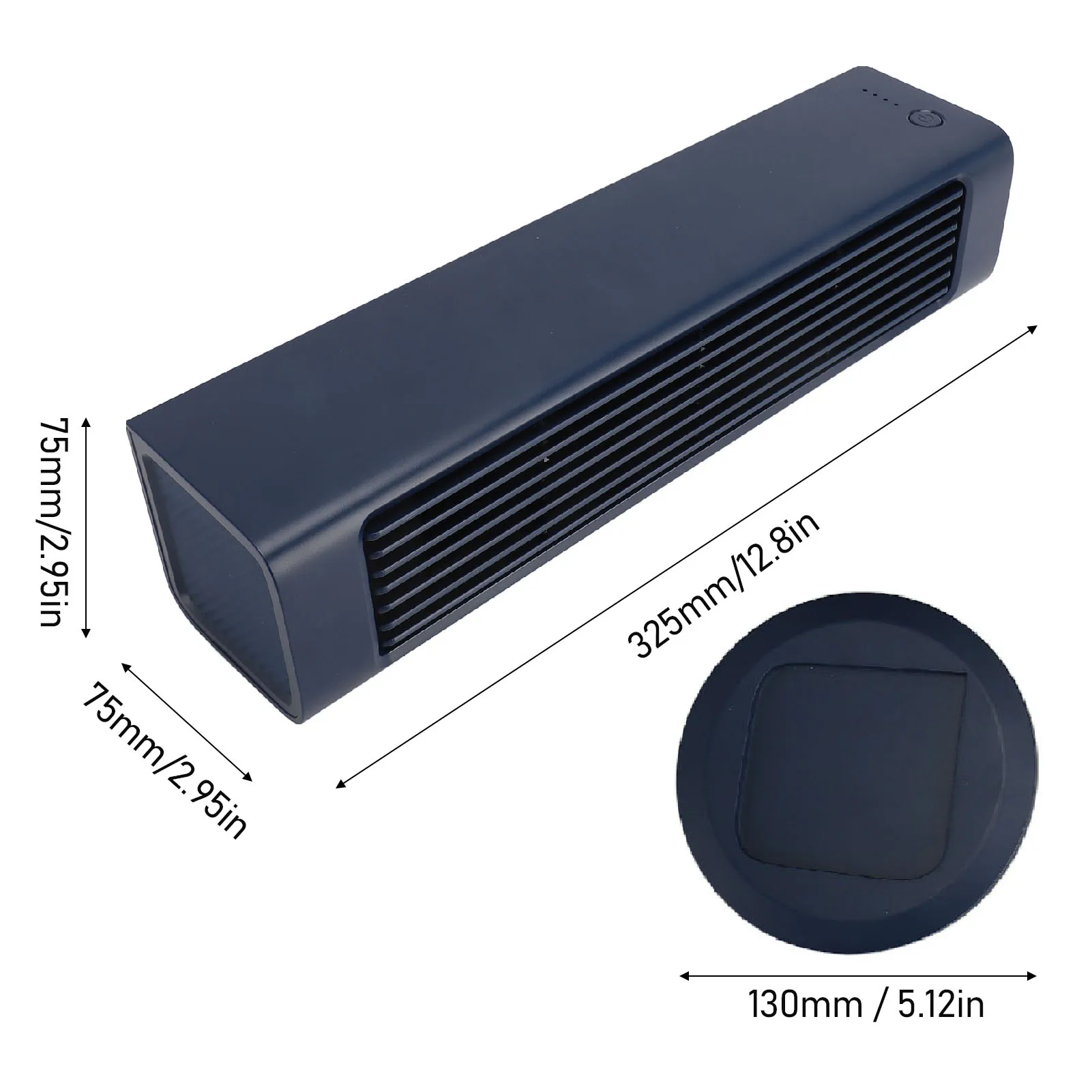 Kipas Meja ABS Tenang 3 Kecepatan Kipas Berosilasi Remote Control Portabel USB Isi Ulang Tanpa Bilah dengan 2 Kait Dinding untuk Kantor