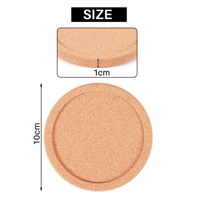 Cork Coasters With Lip For Drinks Absorbent Thick Rustic Saucer With Holder Heat & Water Resistant Best Reusable Natural Round C