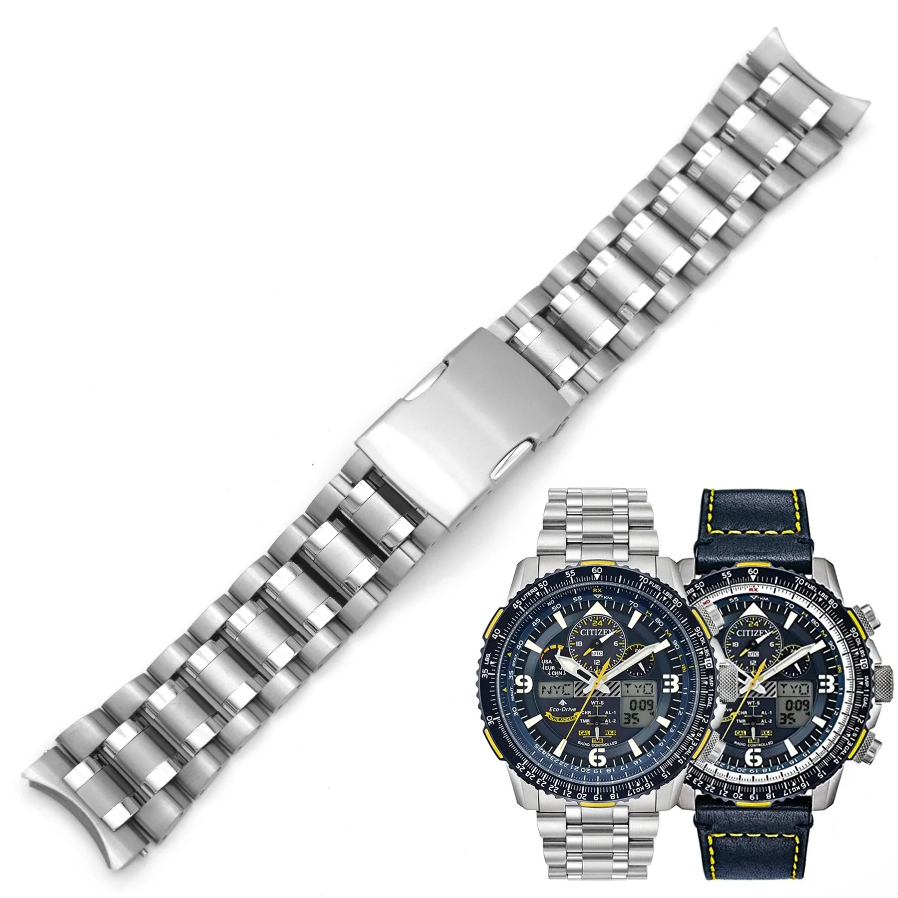 YUZEX correa de reloj adaptable al reloj Citizen de titanio para hombre, de 22mm correa de reloj, Ángel Azul, segunda generación, JY8078