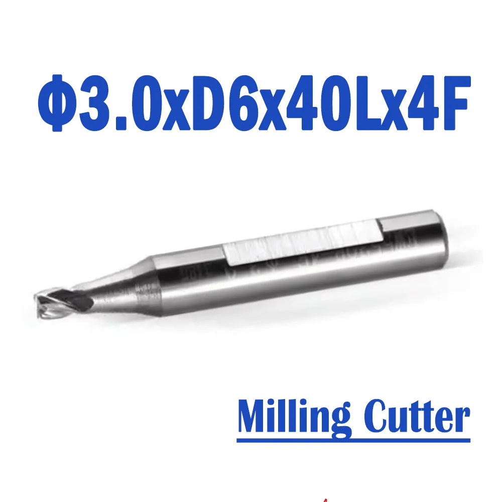 2 Pcs/lot Φ3.0xD6x40Lx4F Raize 60 Series Pro Carbide Milling Cutter Accessories For 363/333L/339/369/368A&B/383AC/388AC/398AC