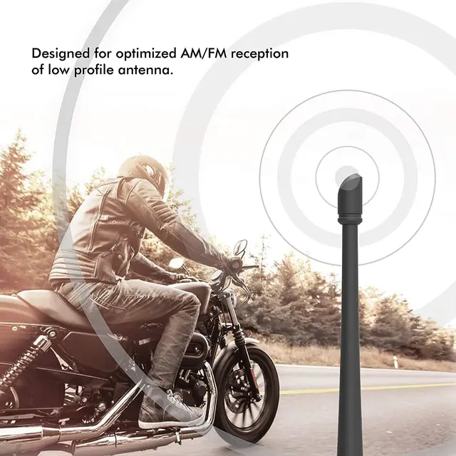 Radio samochodowe FM AM Antena sygnałowa dla Harley Davidson 7 cali Gumowa antena Zmodernizowana odbiór FM/AM