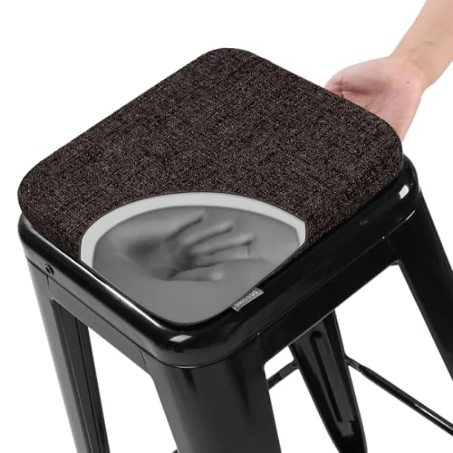 

Memory Foam Bar Stool Cushion 1 Piece Modern Interwoven Style Magnetic Small Chair Pad Use for Cafe Bistro Stackable Metal Stoo
