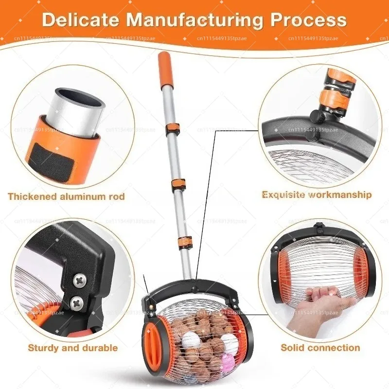 Nut Collector Walnut Chestnut Picker Rolling Garden Fruit Picking Tool