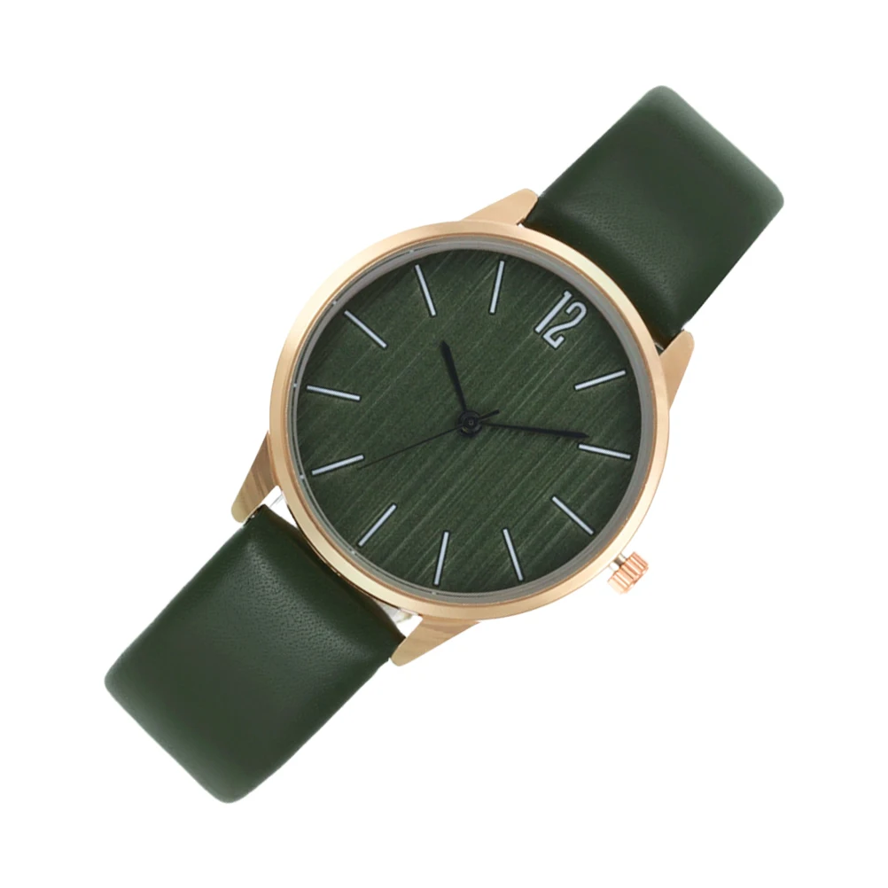 Damski zegarek na rękę PU kwarcowy modny casualowy zegarek studencki wygodny pasek trwały zegarek prezent na Nowy Rok urodziny