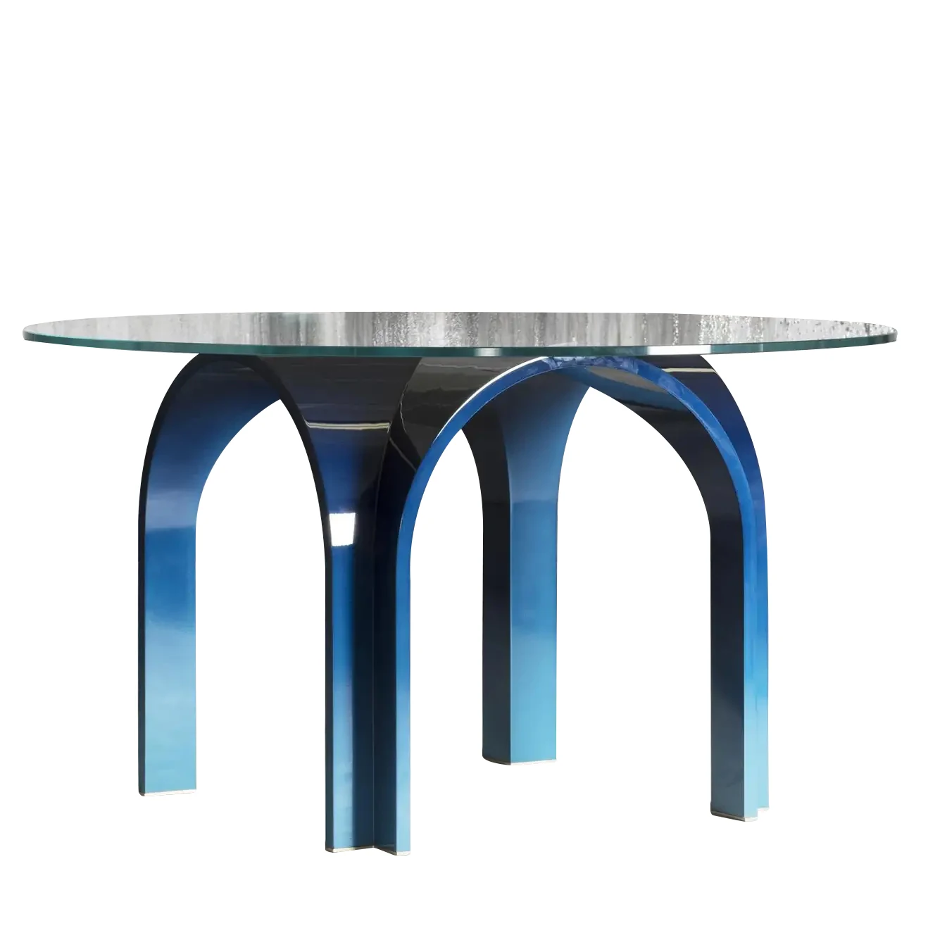 Modern Minimalist Designer Creative Arch Bridge Frp Multi-Person Dining Table Conference Table Model Room Long Table