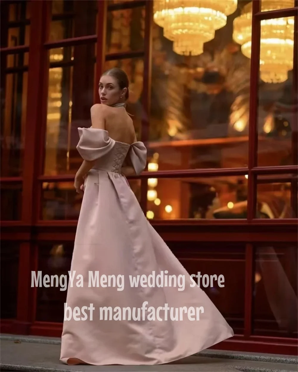 

ZHUISHU 2025 Sweetheart Short Women Special Party Engagement Gown Customized Off Shoulder Satin Prom Party Dress