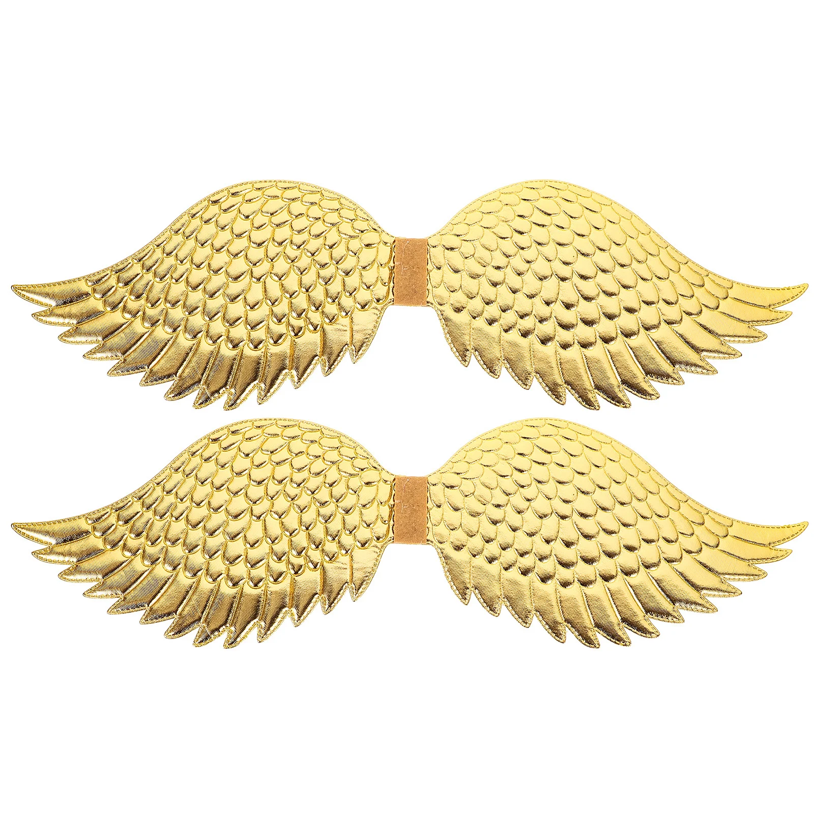 

2Pcs Large Golden Angel Wing Prop Eye-Catching Stage Performance Costume Accessory for Halloween Prom Masquerade Festival