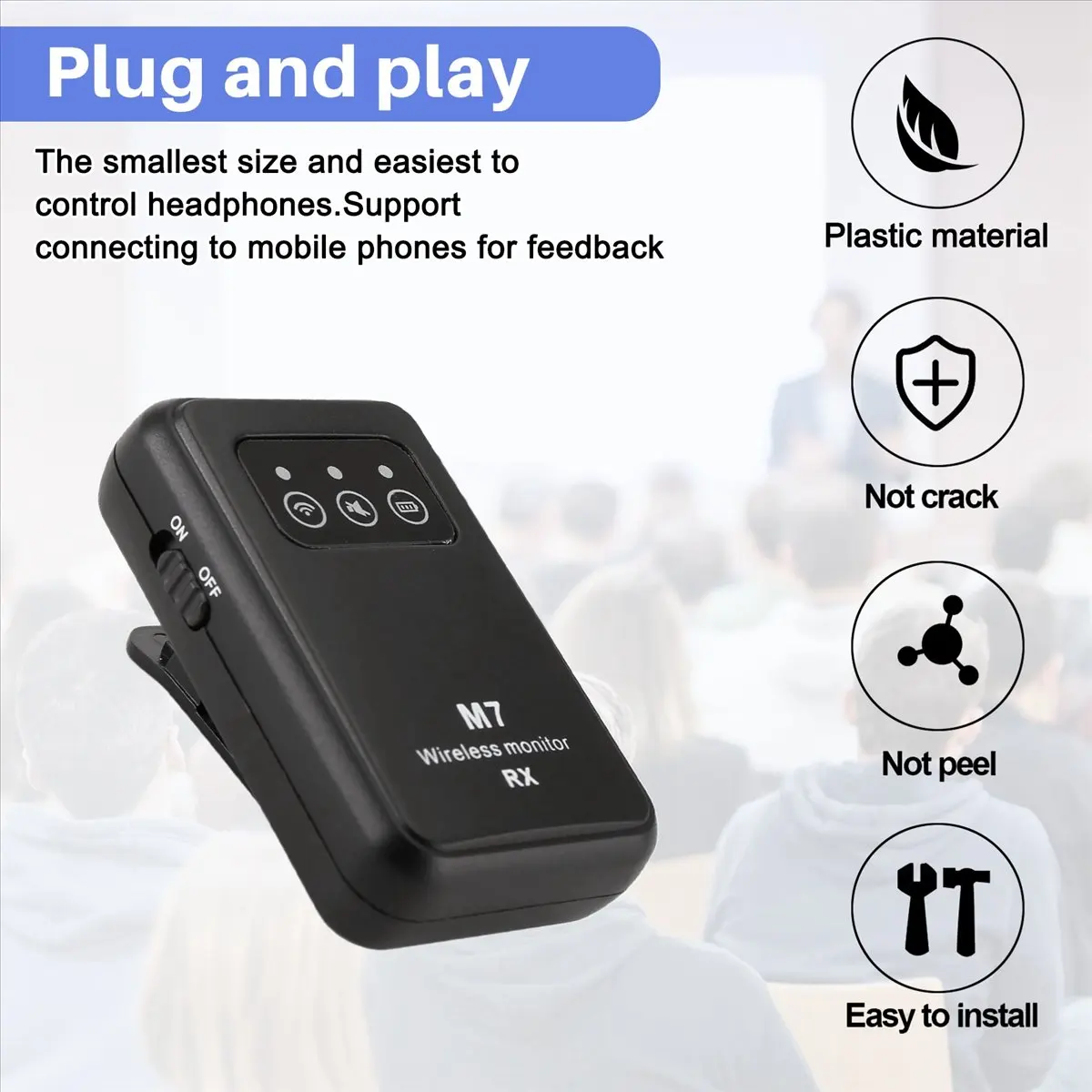

A23G Wireless In-Ear Monitor System 2.4Ghz Wireless IEM System with Transmitter Receiver Automatic for Studio Live