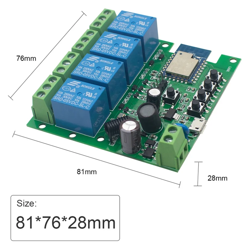 

A37T-Tuya умный переключатель Wi-Fi DIY таймер + пульт дистанционного управления AC/DC 7-32 В 4CH RF Smartlife модуль домашней автоматизации для Alexa Google Home Replaceme