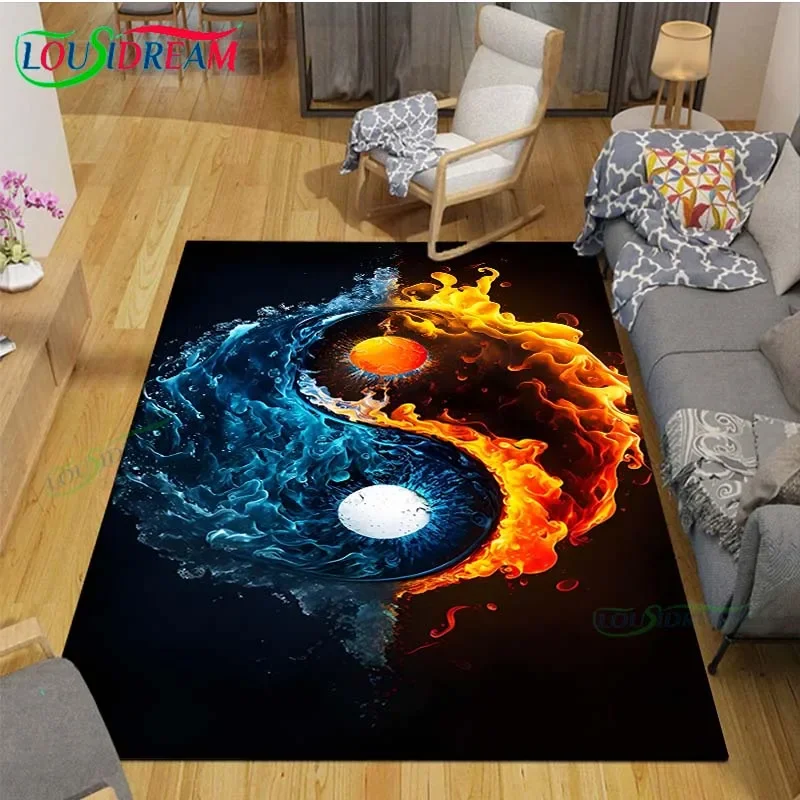 

Exquisite Chinese Tai Chi Printed Carpets Living Room Anti-Skid Area Rug Kids Bedroom Mats Yoga Mat Large Carpet Decor