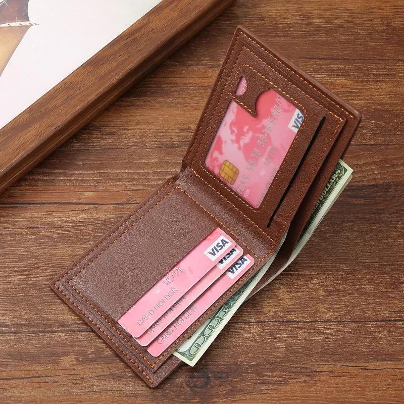Fashionable MEN'S Short Wallet, Multifunctional, Lightweight and Compact, Wear-resistant Coin Purse N815 image 6