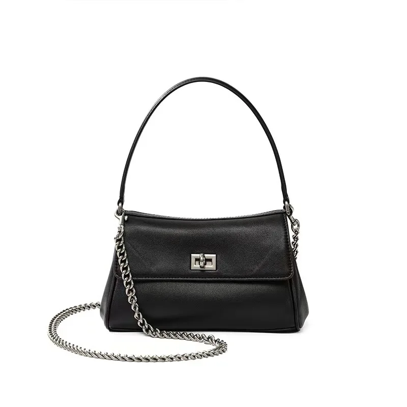 

2025 New Arrival Women's Chain Bag - Versatile Shoulder/Crossbody Bag, High-End Handbag, Genuine Leather Underarm Bag.