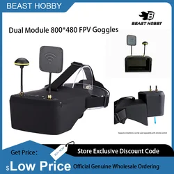 EV800D 5.8G 40CH Diversity FPV Goggles 5 Inch 800*480 Video Headset HD DVR for Racing Drone Micro BWhoop Drone