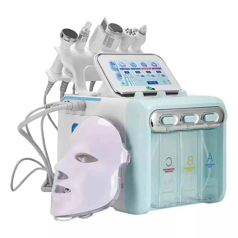 Upgrade 7 in 1 Hydro Dermabrasion Small Bubble Facial Machine H2O2 Hydrogen Oxygen Deep Cleaning Face Lifting Spa Skin Care