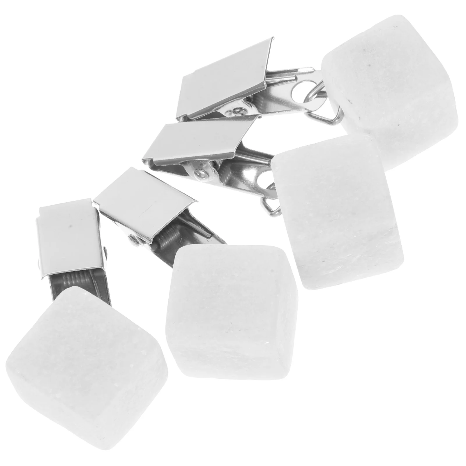 

4pcs Anti Tablecloth Weights Stones With Metal Clips Table Cover Weights Reusable Tablecloth Clips Kitchen Dining Bar