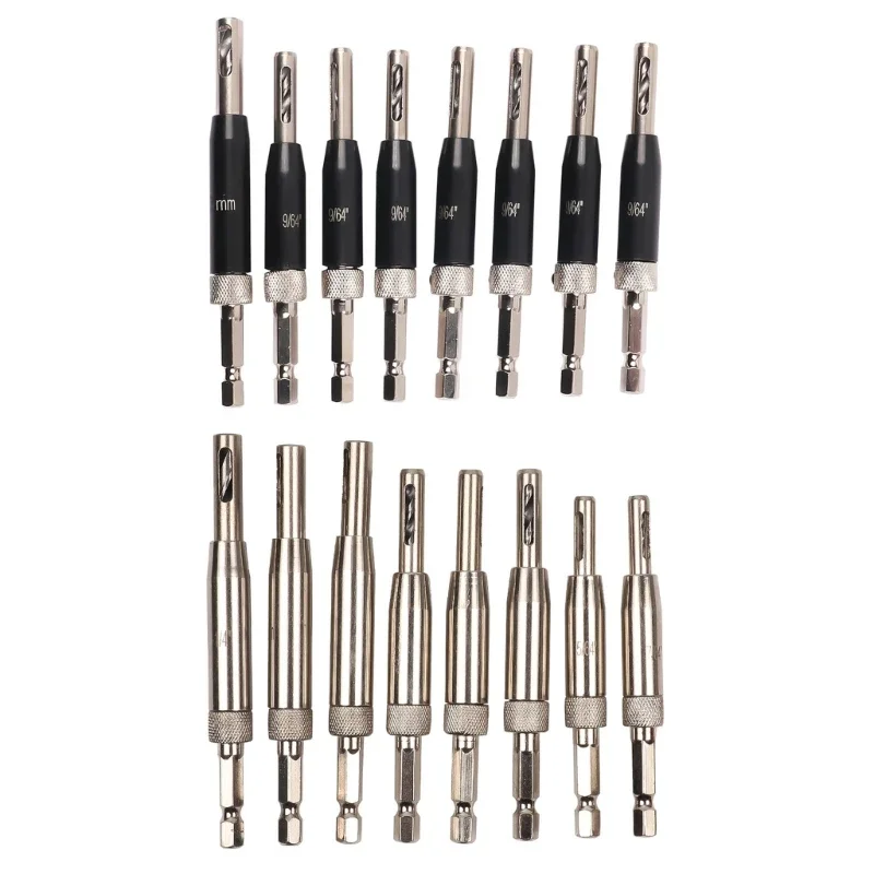 Self Centering Hinge Tapper Center Drill Bit Set Hole Puncher Adjustable Window Drill Bits Replacement Drill Bits